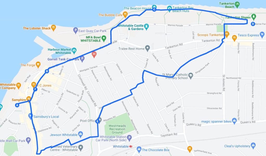 Whitstable map